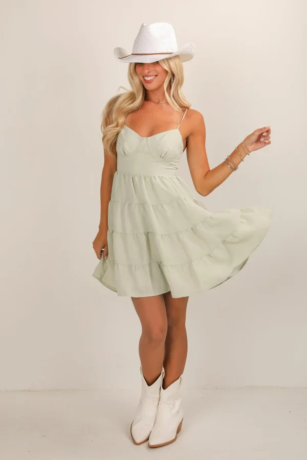 Tiered Mini Dress - Image 8